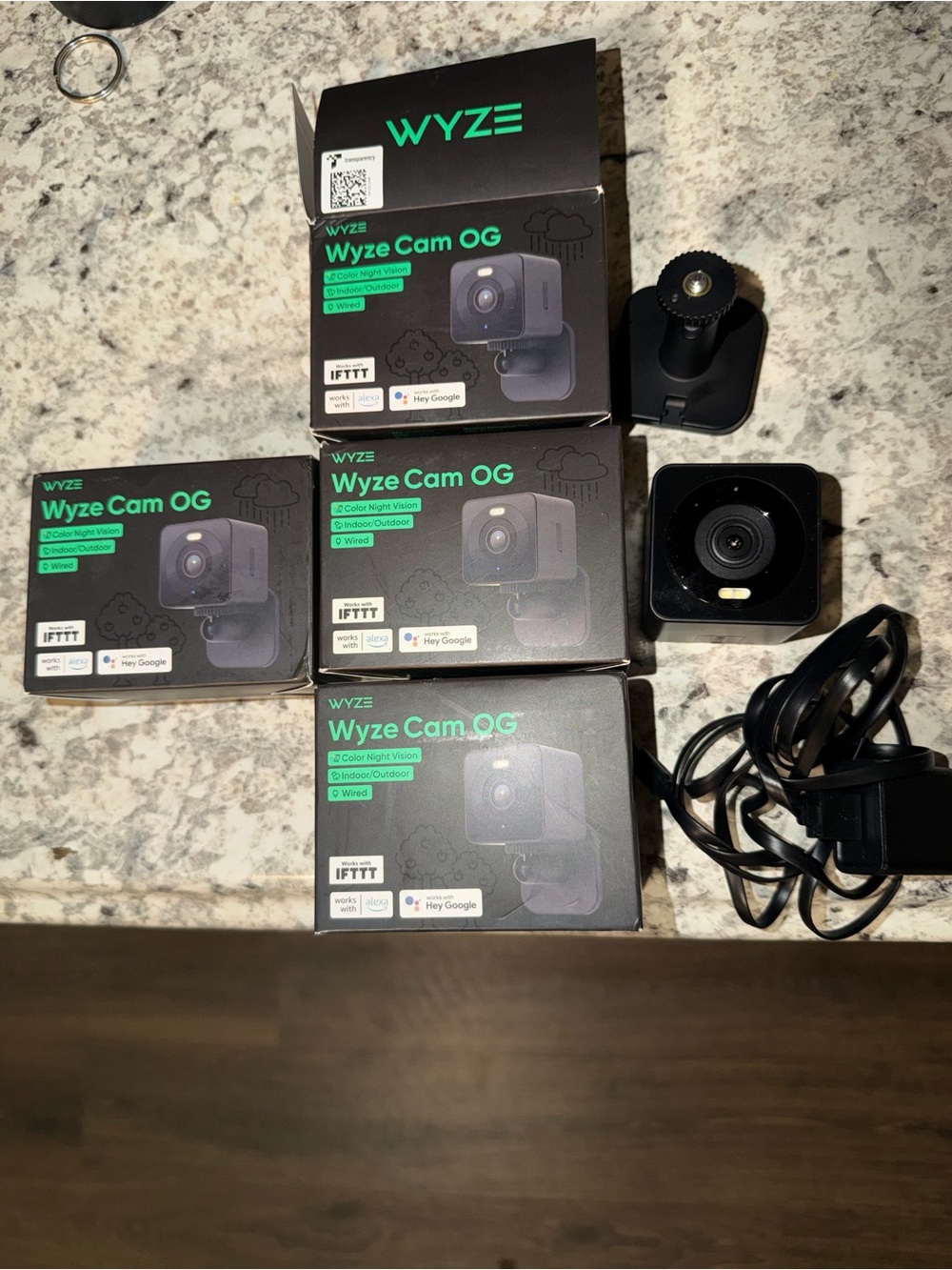 4 Wyze Cam OG Smart Security Camera Kit - Black